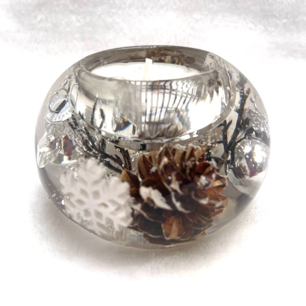 NWT Made in Germany Handemade Crystal Dreamlight "Winter Story" Candle Holder - Picture 6 of 12